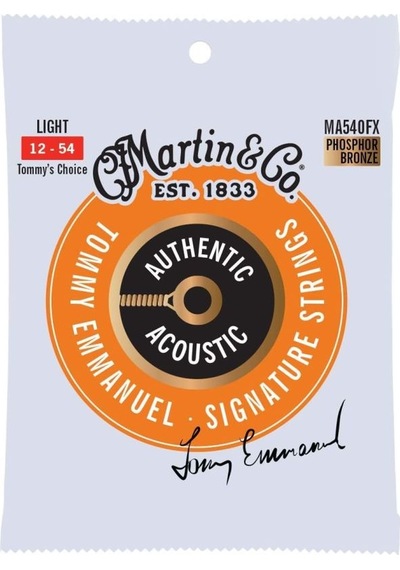 Martin Co Ma540fx Flex Core Phosphor Bronze "tommy Emmanuel's Choice" Akustik Gitar Teli Light 12-54
