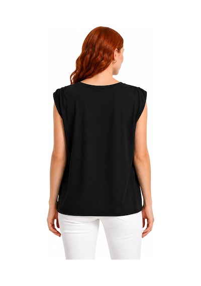 Neden Tekstil Kadın Siyah Kolsuz Relaxed T-shirt