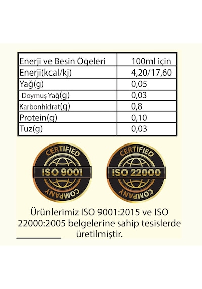 Hanzade Bitkisel Elma Sirkesi 12 x 500 ML