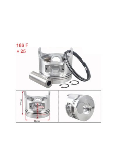 İtal 186FA Piston Segman Komple +0.25 Mm