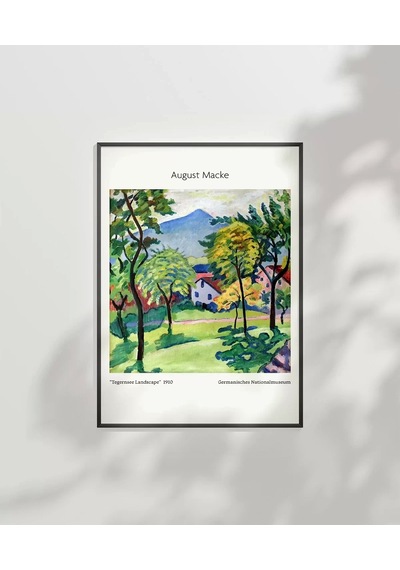 Çerçevesiz Poster August Macke Tegernsee Manzarası