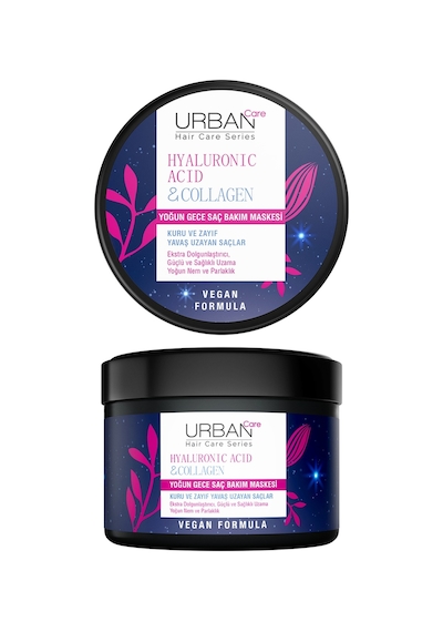 Urban Care Hyaluronik Asit & Kolajen Kuru ve Cansız Saçlara Özel Yoğun Gece Saç Bakım Maskesi 230 ML