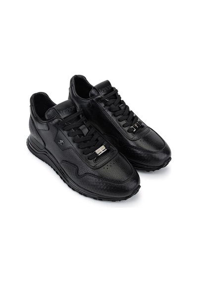 Tamer Tanca Erkek Hakiki Deri Siyah Sneakers & Spor Ayakkabı 381 23234 Erk Ayk Y26 Sıyah