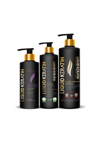 Liquid Keratin Kabaran Saçlar için Keratin Bakım Seti 3'lü