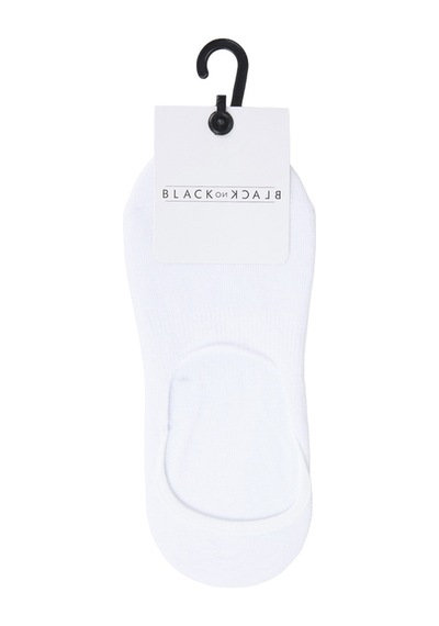 Black On Black Beyaz Kadın Babet Çorabı Ymr003