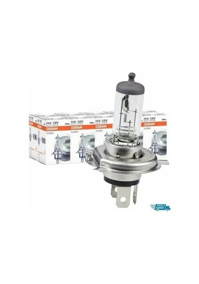 Favoriticaret 12V Standart H4 60/55W P43T Tirnakli Ampul Osram 64193 10 Adet
