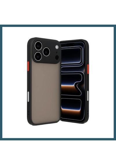 Bezos İphone 17 Pro Uyumlu Kılıf Montreal Silikon Kapak - Siyah Ob