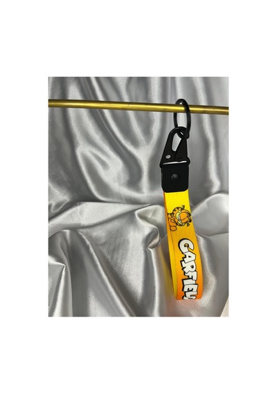 Sarı Garfyıld Karakterli 19 Cm Bez Anahtarlık Kaliteli Oto-moto Aksesuar Çift Taraflı Baskı