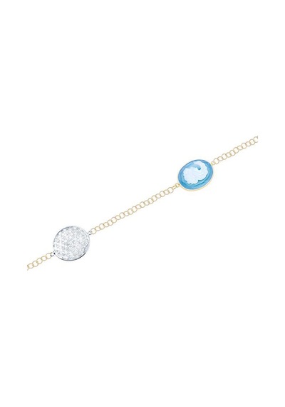 Gülaylar - Altın 14 Ayar Renkli Fantazi Bileklik N11.15402 Sarı Altın