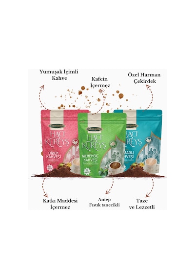 Osmanlı, Dibek Ve Menengiç Kahvesi 200 Gr X 3'lü Set Diğer