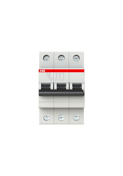Abb 2cds213001r0254 Sh203-c25 3p - 25 A - C Minyatür Devre Kesici