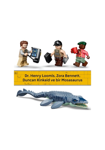 LEGO® Jurassic World Mosasaurus Dinozor Tekne Saldırısı 779837 - 7 Yaş Üzeri için Minifigür İçeren Oyuncak Yapım Seti (703 Parça)