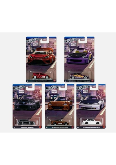 2025 Hot Wheels Silver Series Compact Kings Complete 5li Set