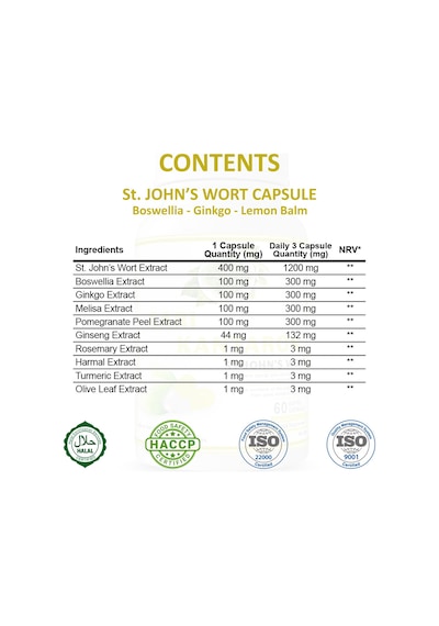 Gökçek Şifa Sarı Kantaron (St John's Wort Capsule) 60 Kapsül
