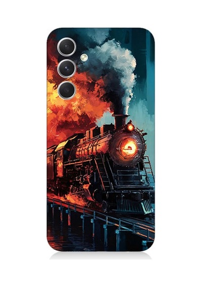 Samsung Galaxy A05s Uyumlu Buharlı Tren Yolculuğu Desenli Silikon Kılıf Çok Renkli