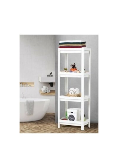 Shelf Unit Maggie Omberg Om-1016-0530-0251 4 Çukur Raflı Beyaz Dikdörtgen Raf Ünitesi