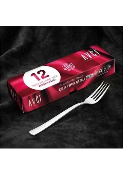 Avcı 412 İstanbul Yemek Kaşığı 12 Li Gümüş
