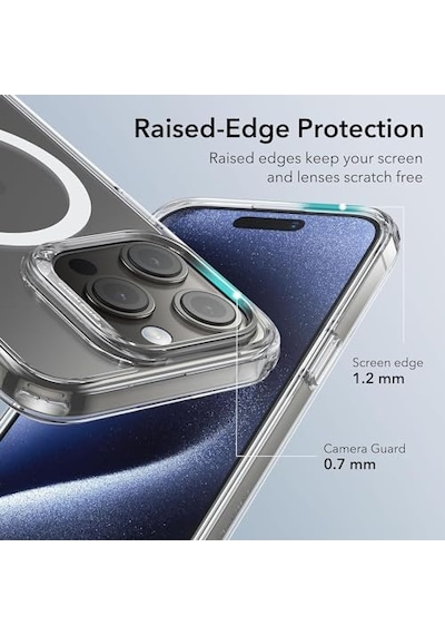 15 Pro Magsafe İle Uyumlu Şeffaf Kılıf Silikon Darbe Emici Tam Koruma Kapak Air İphone 15 Pro Manyetik Şarj Kılıf Diğer