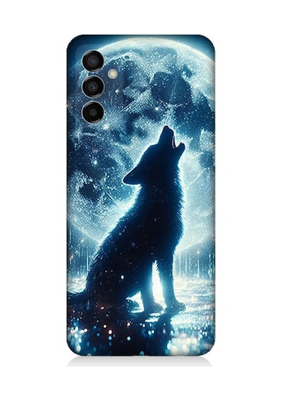 Samsung Galaxy M23 Uyumlu Ay Uluması Desenli Silikon Kılıf
