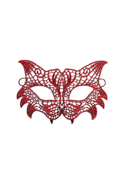 Kırmızı Dantel Masquerade Maskesi 8 No +0