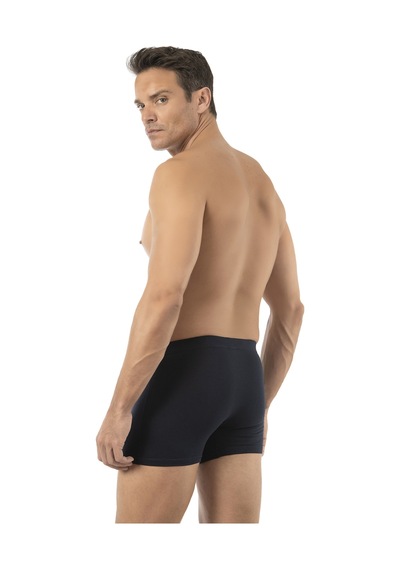 Özkan Underwear Özkan 12024 Erkek Pamuklu Likralı Süprem Esnek Rahat Boxer Şort Lacivert