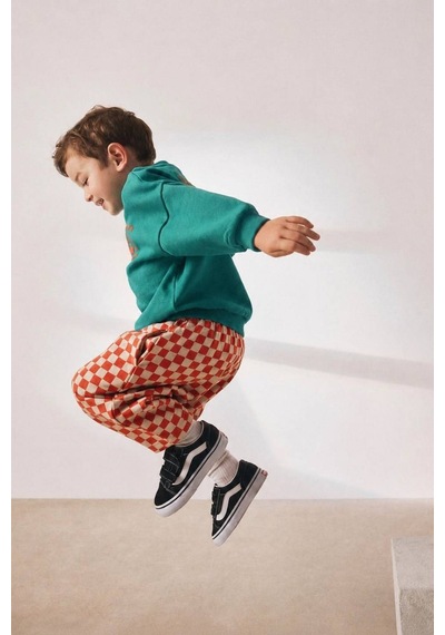 Lucco Erkek Çocuk Sırt Baskılı Sweatshirt Ve Damalı Eşofman Takım Çok Renkli