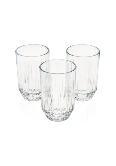 Paşabahçe Echo Damla 3'lü Meşrubat Bardağı - 350 Ml Şeffaf