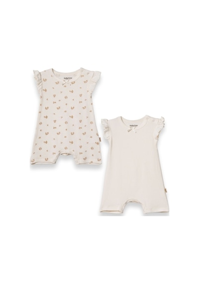 Babycosy Organic Wear %100 Organik Pamuk,2 Li Kız Bebek Tulum,fırfırlı Kısa Kol,yazlık Tulum Set,0-24 Ay,bebek Serisi Ekru Babycosy Organic Wear %100 Organik Pamuk,2 Li Kız Bebek Tulum,fırfırlı Kısa Kol,yazlık Tulum Set,0-24 Ay,bebek Serisi Ekru