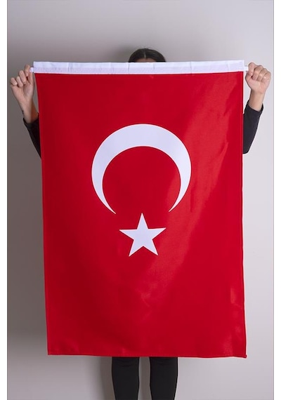 Türk Bayrağı Raşel Kumaş Aplike Dikiş 70x105 cm