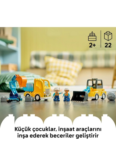 Duplo Kasabası 3'ü 1 Arada İnşaat Araçları 10475