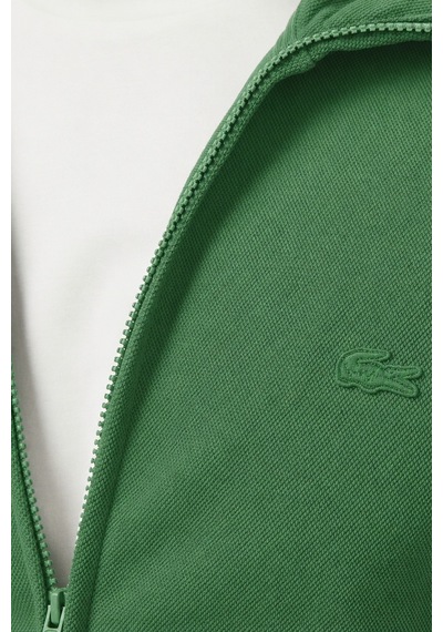 Lacoste Men's Slim Fit Zip Up Monogram Sweatshirt Erkek Tam Fermuarlı Logolu Sweatshirt Yeşil