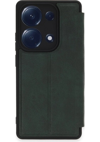 Newface Xiaomi Redmi Note 13 Pro 4g Kılıf Flip Cover - Semeglbl - 84 Koyu Yeşil