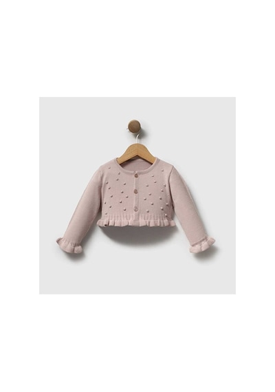Ministok Amour Alttan Çıtçıtlı Kız Bebek Elbise Ve Hırka Takım Bordo