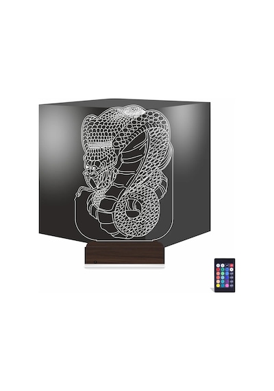 Luvivia Yılan Tattoo Tato Tasarım 3d Lamba - Masa Gece Lambası Şeffaf