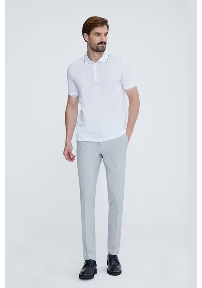 Erkek Beyaz Polo Yaka T-shirt