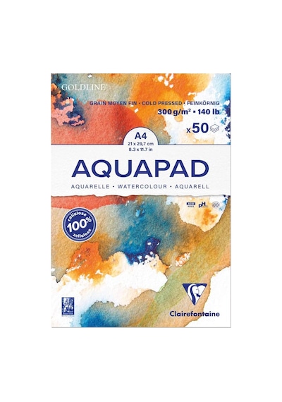 Clairefontaine Goldline Aquapad Sulu Boya Defteri 300 G A4 50 s