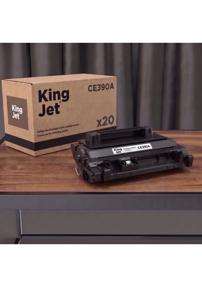 Kingjet Hp Uyumlu  Ce390a Standart Kapasiteli 20'li Paket Çipli Uyumlu  Toner M603xh