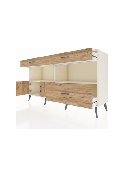 Hyperion Konsol 2 Raflı 3 Çekmeceli 2 Kapaklı 176x44x99 Aytaşı-ça Aytaşı-çam