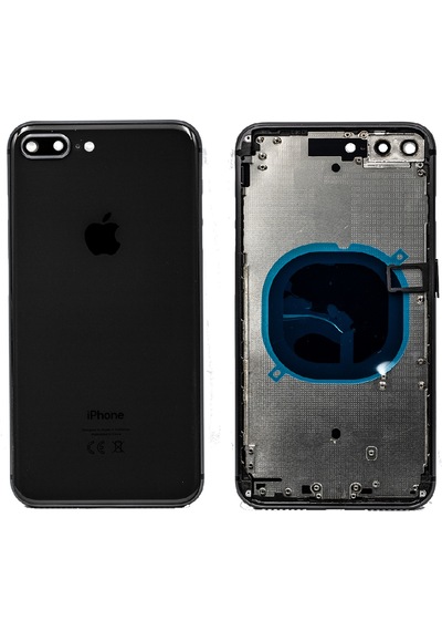 Apple Uyumlu iPhone 8 Plus Boş Kasa Siyah Renk Tam