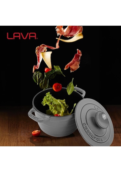 Lava Döküm Yuvarlak Tencere Döküm Demir Kapak Experience Majolik Serisi Çap(Ø)28cm