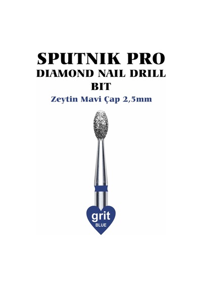 Elmas Zeytin Freze Mavi Çap 2,5mm