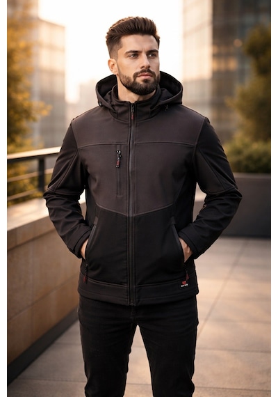 Vatan Tekstil Erkek Softshell Kışlık Kapüşonlu Mont Rüzgar Geçirmez Su İtici İçi Polarlı Kırmızı Siyah Siyah Füme Vatan Tekstil Erkek Softshell Kışlık Kapüşonlu Mont Rüzgar Geçirmez Su İtici İçi Polarlı Kırmızı Siyah Siyah Füme