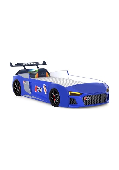 Mavi Arabalı Yatak V12 Audi Işıklı Full Plastik Mavi Arabalı Yatak V12 Audi Işıklı Full Plastik
