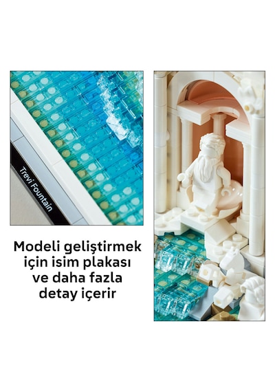 LEGO® Architecture Trevi Çeşmesi 21062 - Yetişkinler için Koleksiyonluk Seyahat Hatırası Yapım Seti (1880 Parça)