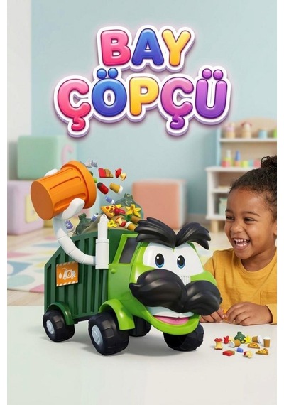 Bay Çöpçü 42 Parçalı Çöp Kamyonlu 2-4 Kişilik Eğitici Ve Eğlenceli Aile Kutu Oyun Seti
