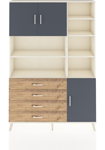 Arges Dolap 9 Raflı 4 Çekmeceli 3 Kapaklı 132x30x195 Aytaşı-antrasit/çam Antrasıt/atlas Çam Arges Dolap 9 Raflı 4 Çekmeceli 3 Kapaklı 132x30x195 Aytaşı-antrasit/çam Antrasıt/atlas Çam