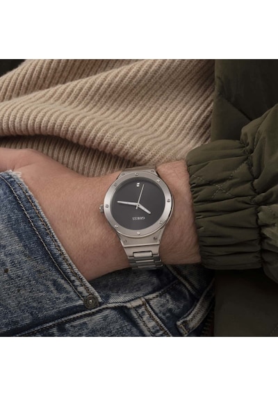 Guess Gugw0427g1m Pırlantalı Erkek Kol Saati Metalik Gri
