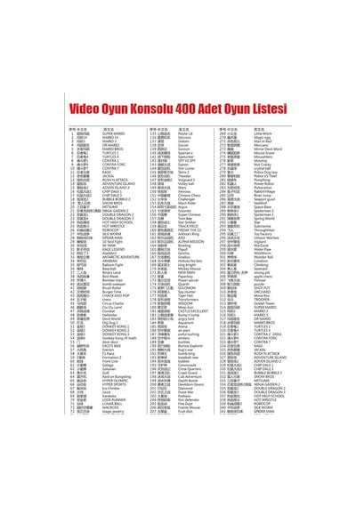Sup i Video Oyun Konsolu Game Boy Nostalji 400 Oyun i (440618270)