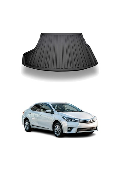 Toyota Corolla Sedan 2013-2018 Arası Uyumlu Araca Özel Kauçuk Tpe Bagaj Havuzu Siyah