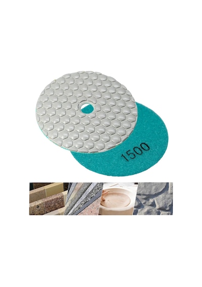6555 Granit Mermer Taş Parlatma Polisaj Ped 100 Mm - 1500 Kum